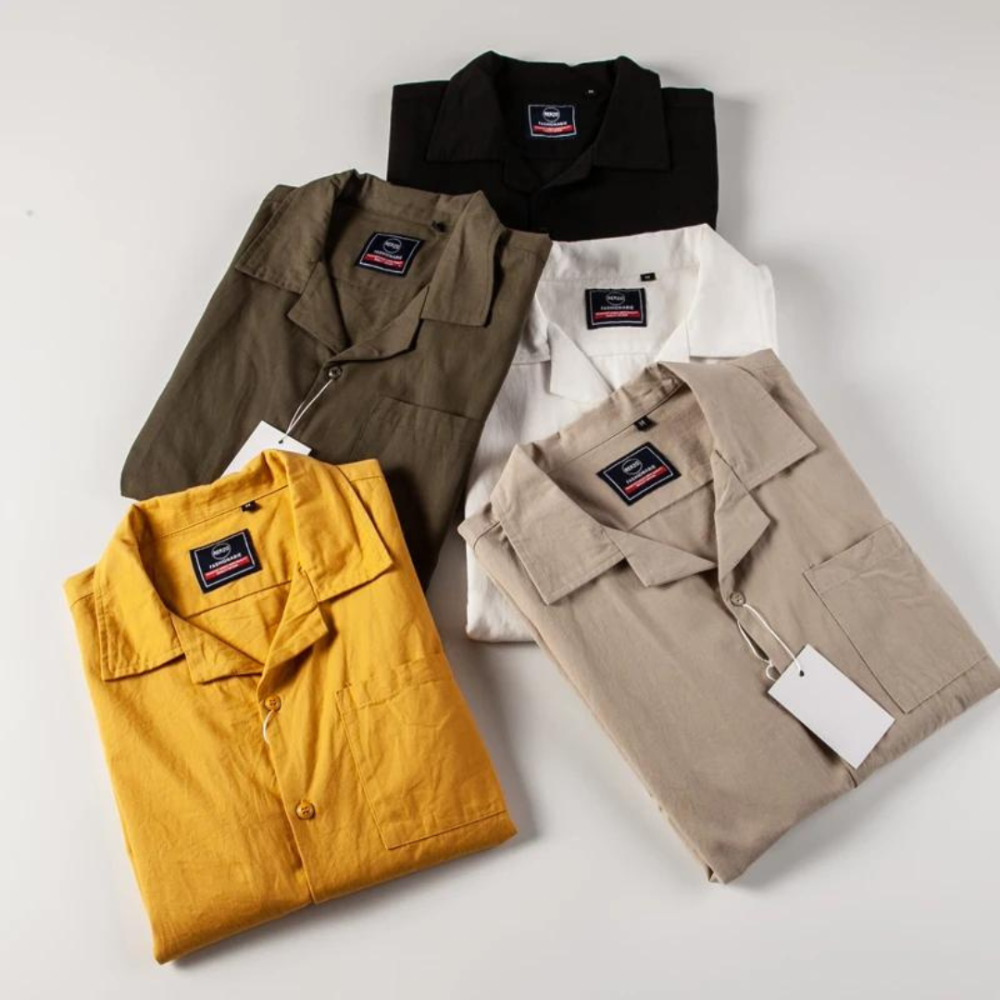 CampPrime | Oversized katoenen overhemd met vintage kraag