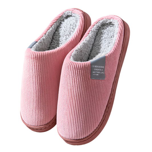 CosyRib | Warme ribstof pantoffels met voering