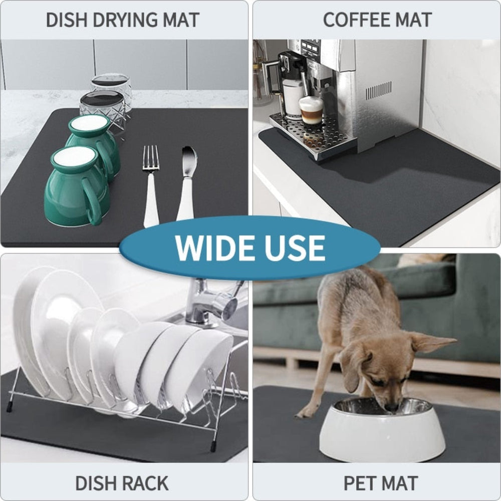 DryGuard Mat | Grote keukenafdruipmat waterabsorberend en anti‑slip