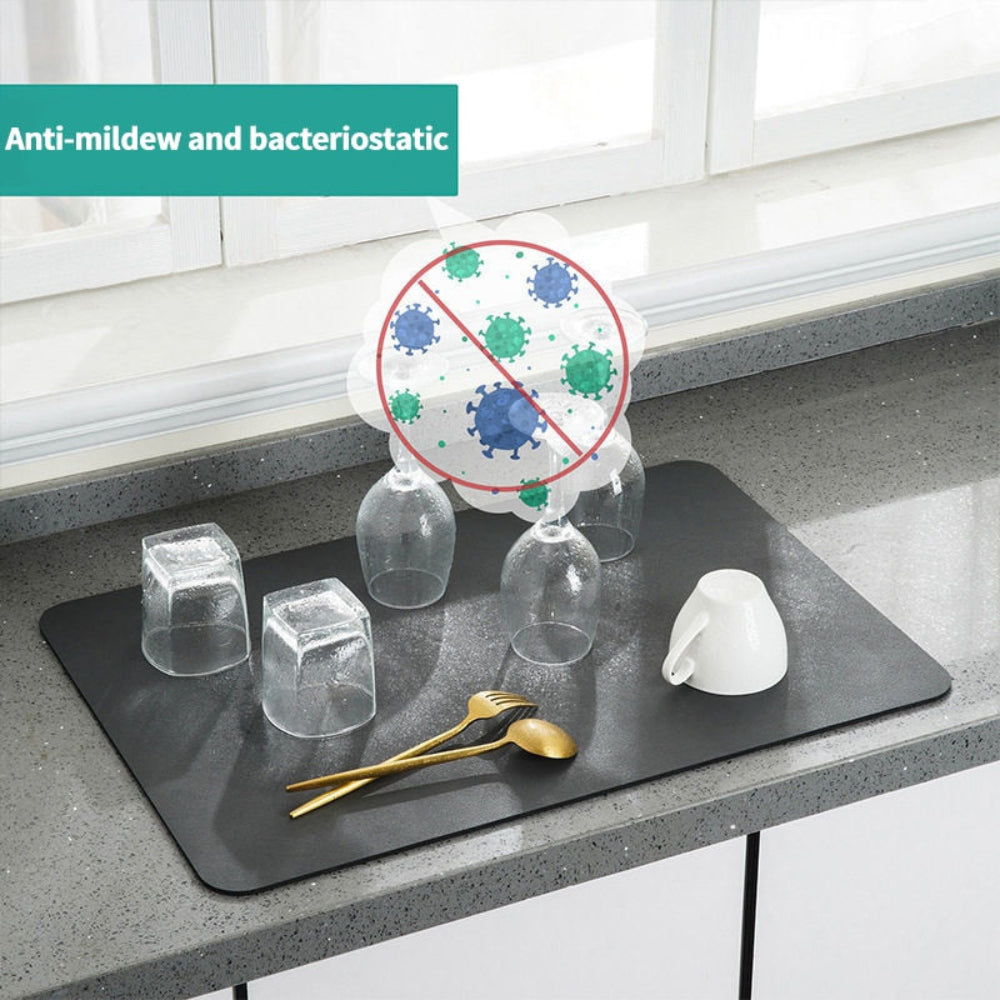DryGuard Mat | Grote keukenafdruipmat waterabsorberend en anti‑slip