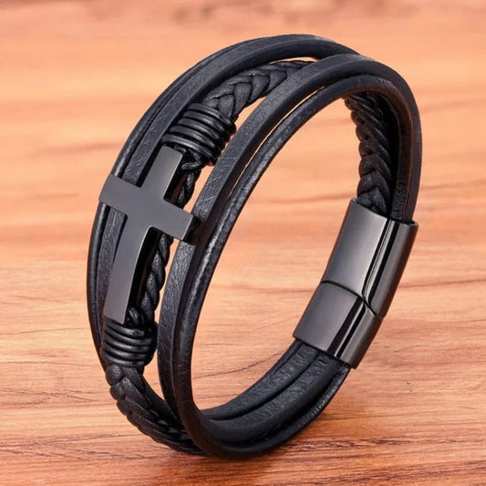 FaithLink Armband met Kruis | Stijlvolle en Symbolische Herenarmband