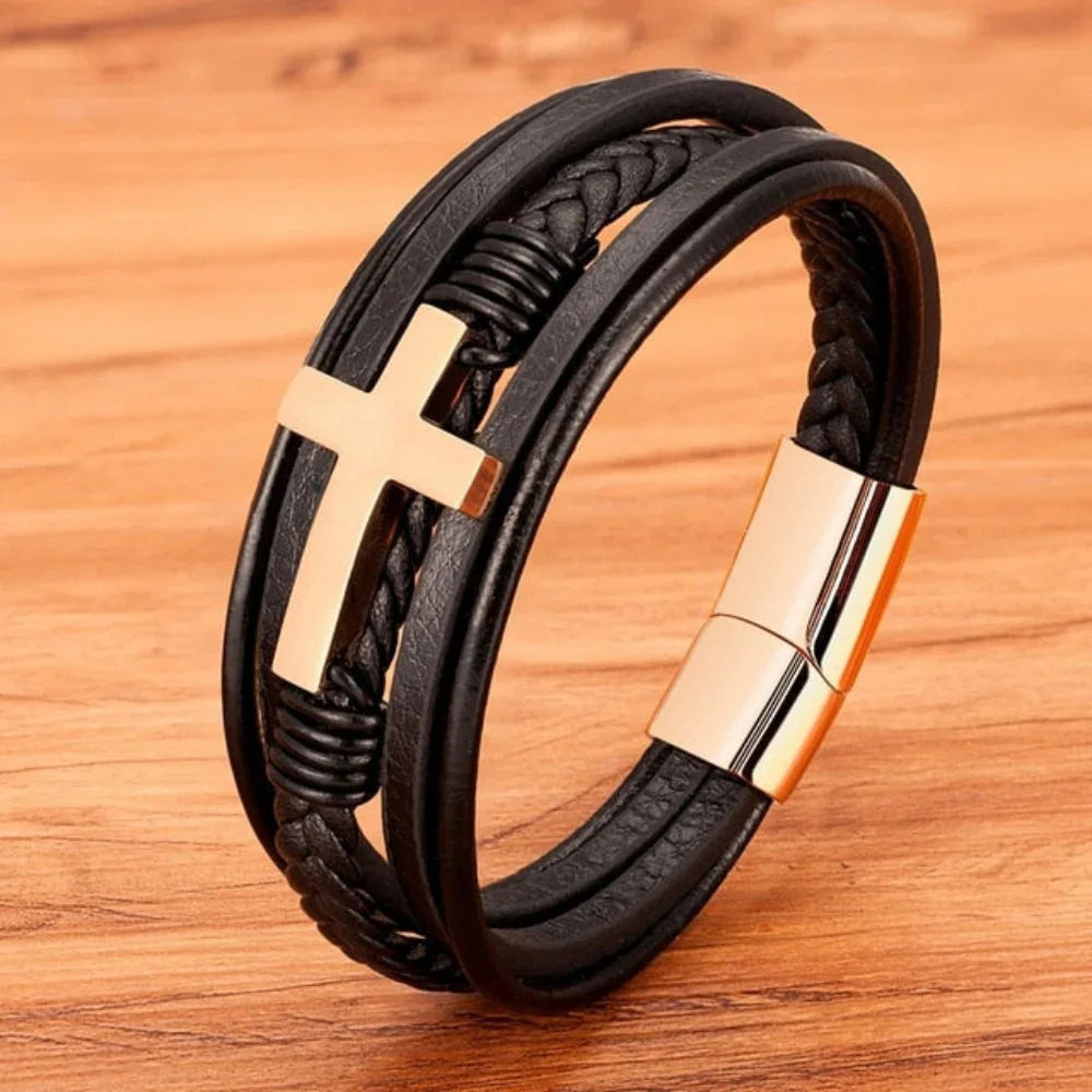 FaithLink Armband met Kruis | Stijlvolle en Symbolische Herenarmband