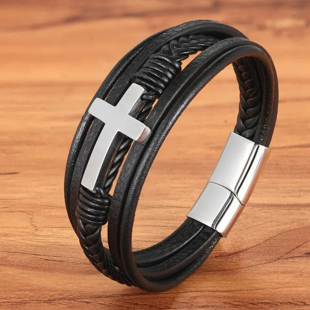 FaithLink Armband met Kruis | Stijlvolle en Symbolische Herenarmband