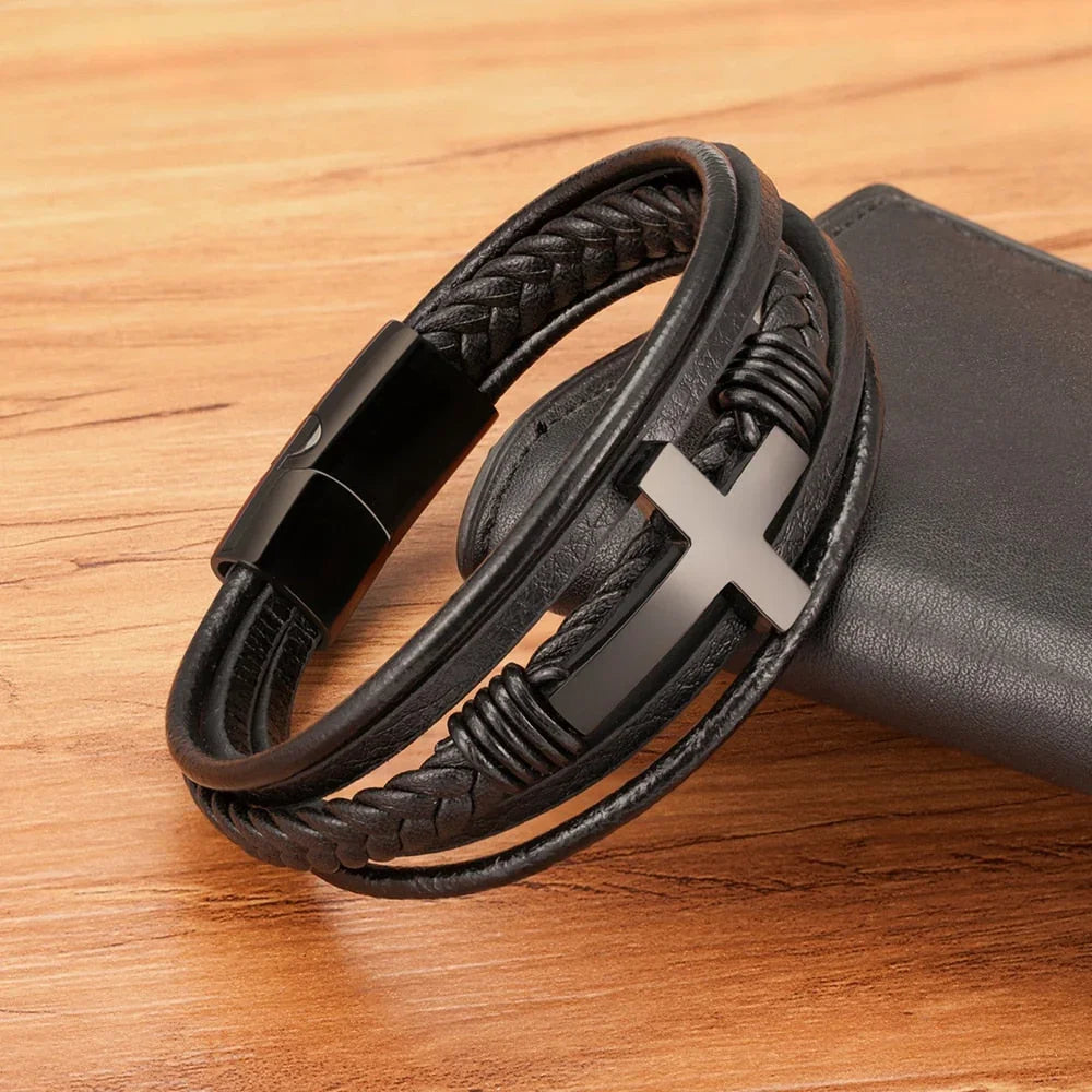 FaithLink Armband met Kruis | Stijlvolle en Symbolische Herenarmband