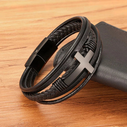 FaithLink Armband met Kruis | Stijlvolle en Symbolische Herenarmband