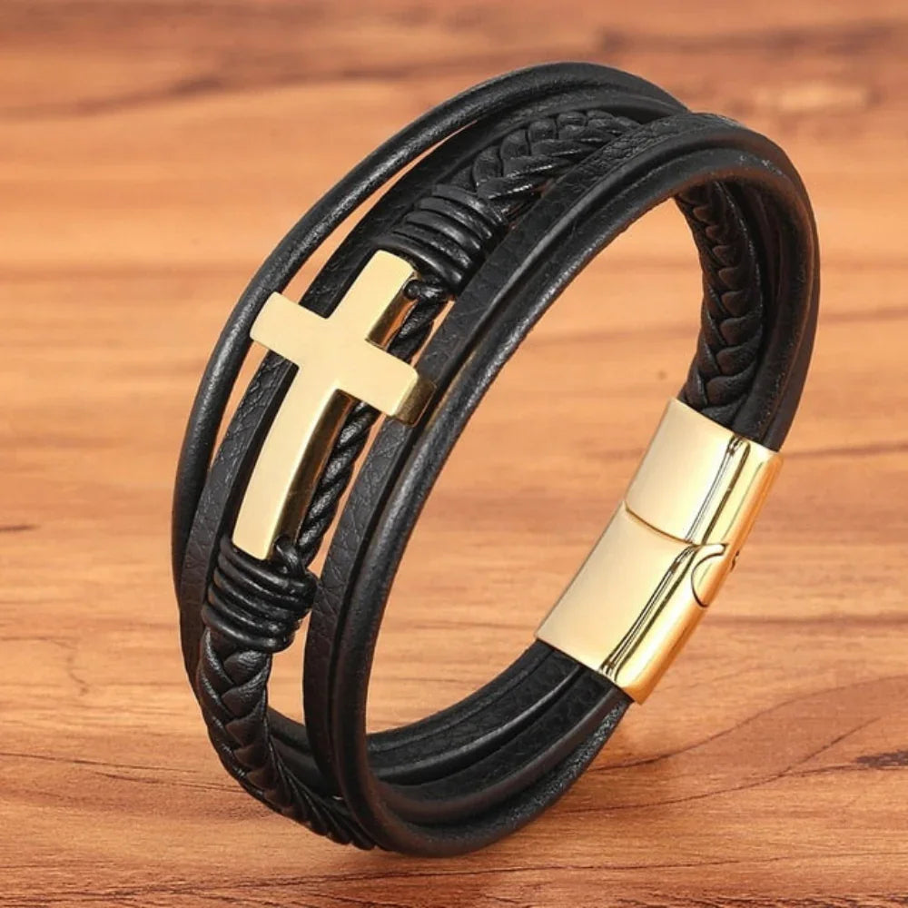 FaithLink Armband met Kruis | Stijlvolle en Symbolische Herenarmband