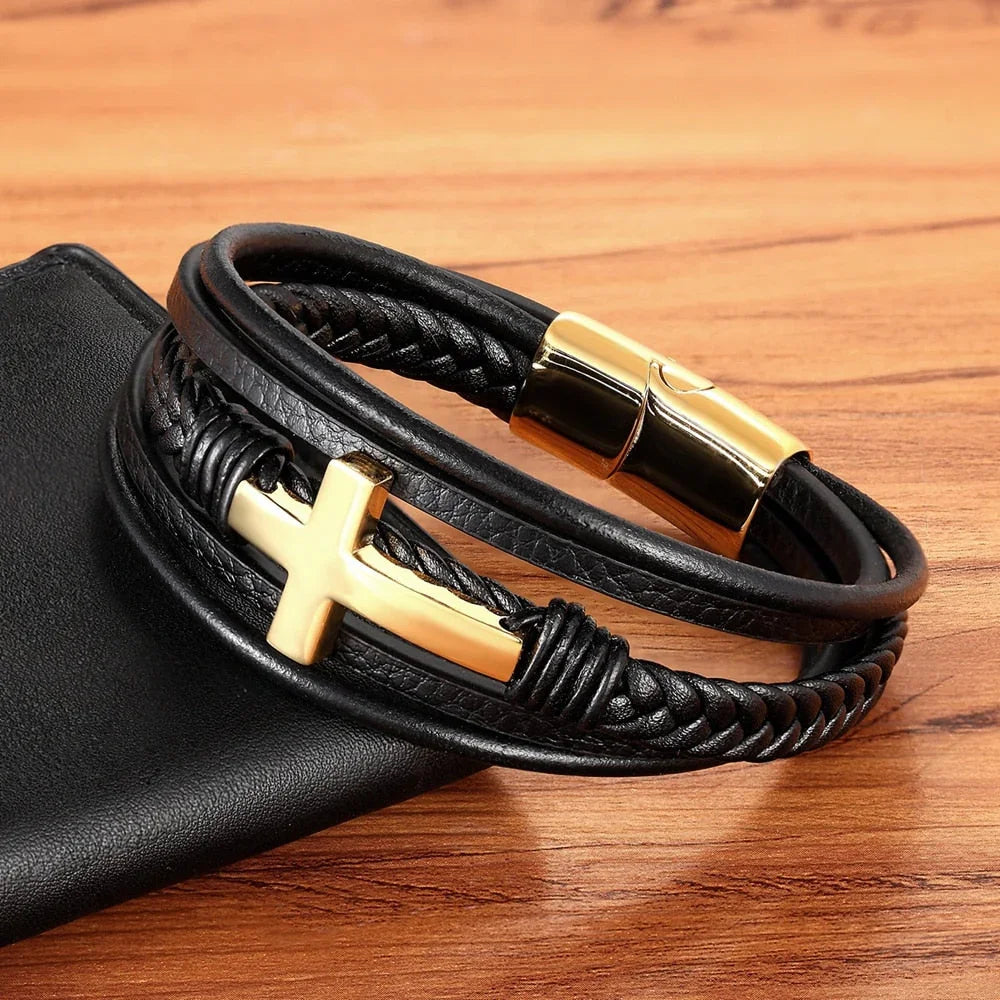 FaithLink Armband met Kruis | Stijlvolle en Symbolische Herenarmband