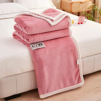 FloraFleece | Roze flanellen deken met zachte warmte