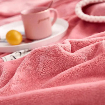FloraFleece | Roze flanellen deken met zachte warmte