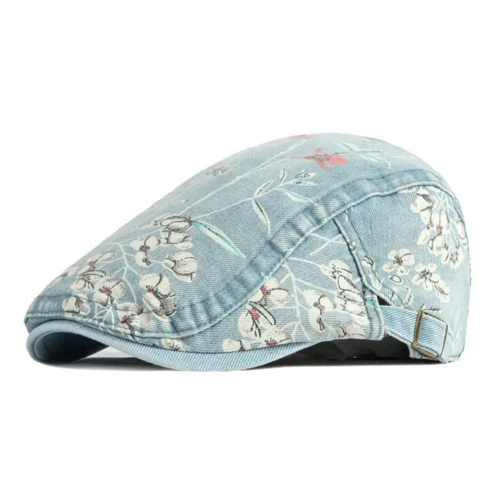 FloralButchart | Bloemen katoenen flat cap