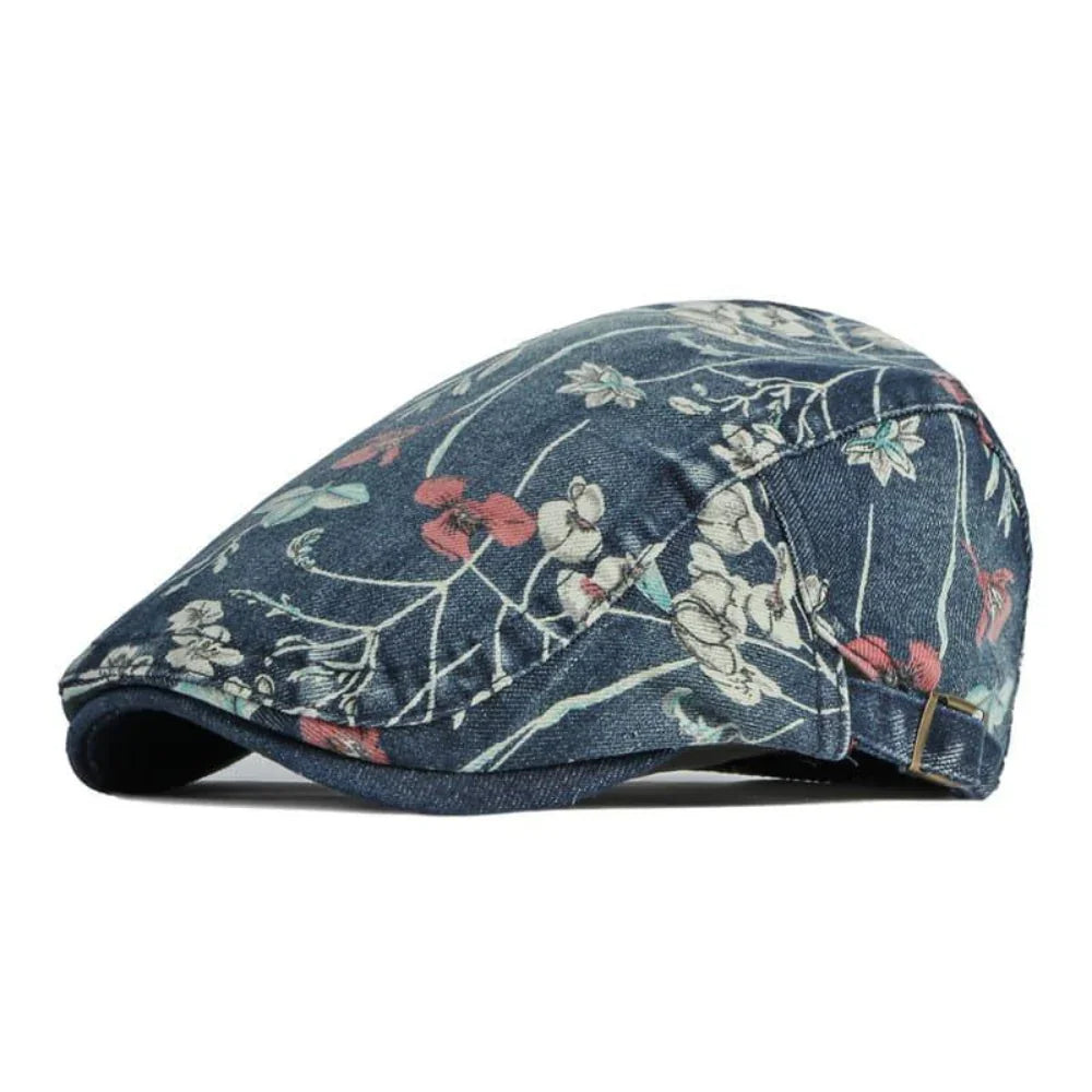 FloralButchart | Bloemen katoenen flat cap