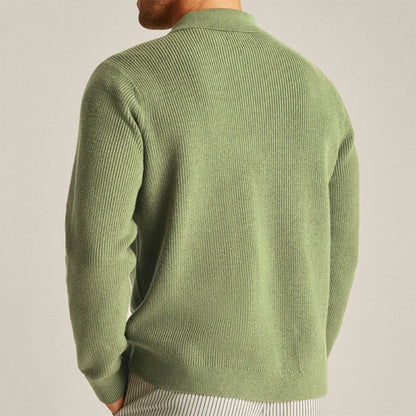 ForestKnit | Groene katoenen cardigan met knopen