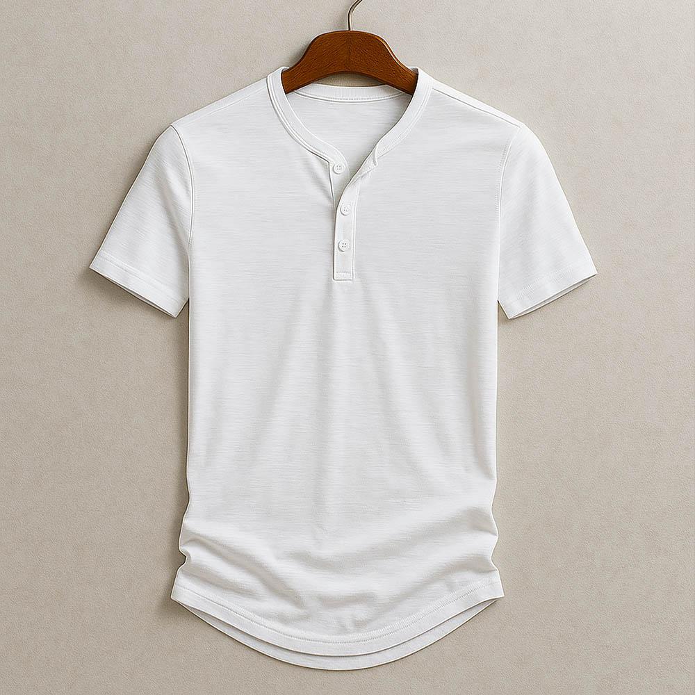 GabrielHenley | Korte henley‑tee voor mannen