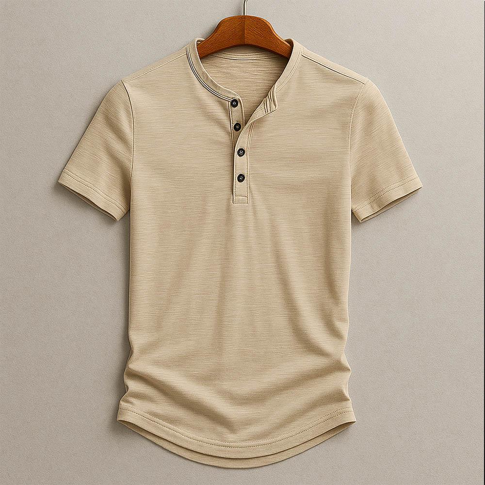 GabrielHenley | Korte henley‑tee voor mannen