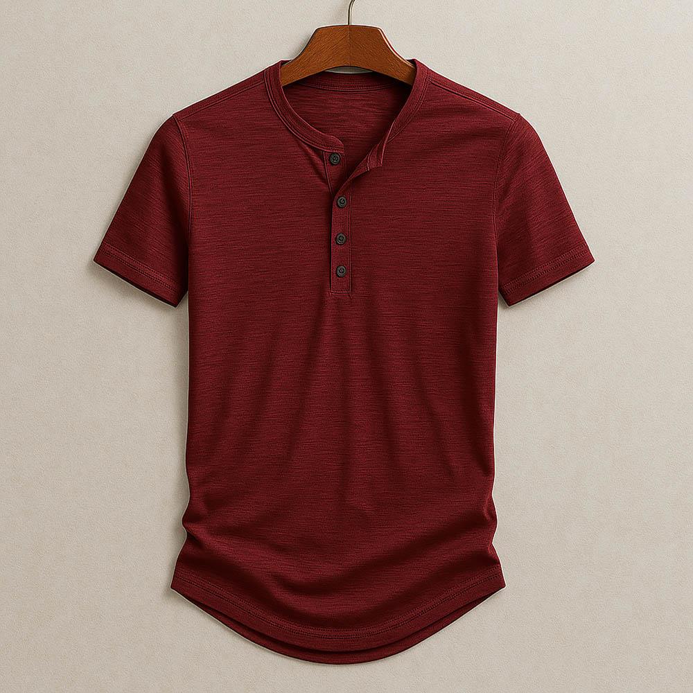 GabrielHenley | Korte henley‑tee voor mannen