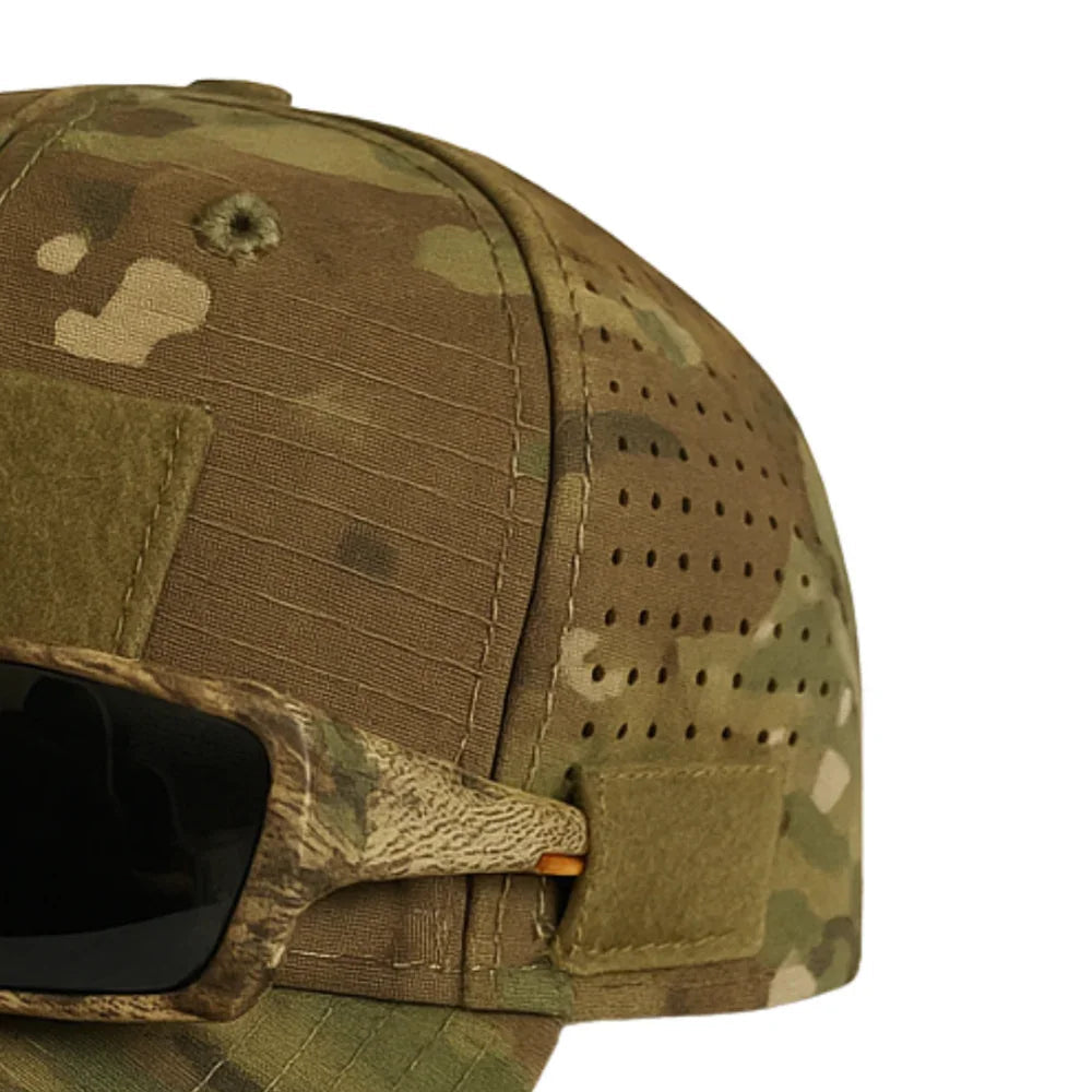 GripShade | Camouflage cap met brilhouder met GRATIS zonnebril