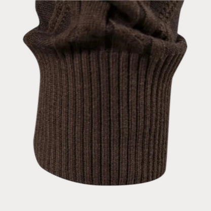 Leon | Heren gebreid vest met kabelpatroon en comfortabele pasvorm