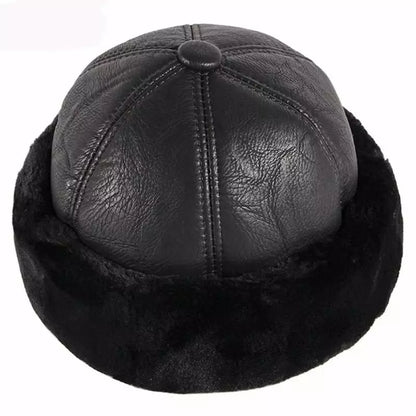 Russische Wintermuts | Heren bontmuts van faux leer met fleece