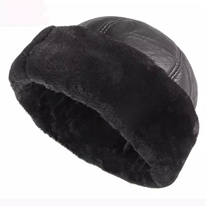 Russische Wintermuts | Heren bontmuts van faux leer met fleece