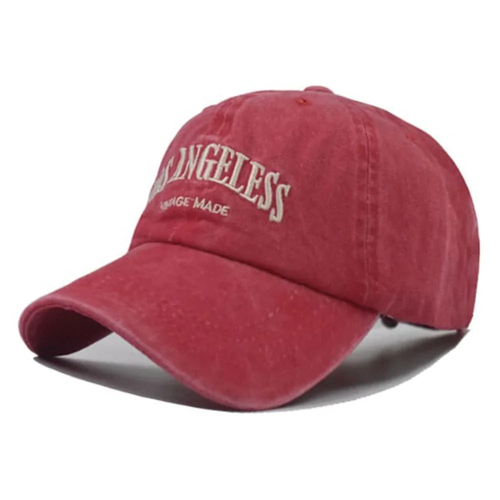 Los Angeles baseball cap | Vintage pet voor heren en dames met geborduurd design