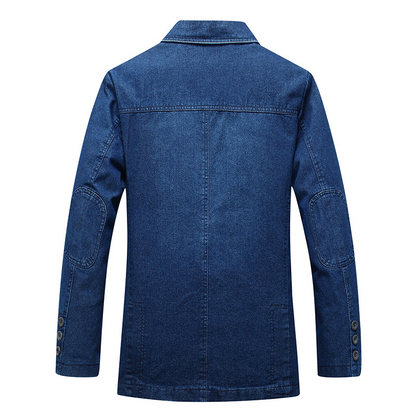 Denim Blazer | Heren blazer met gestreepte binnenvoering