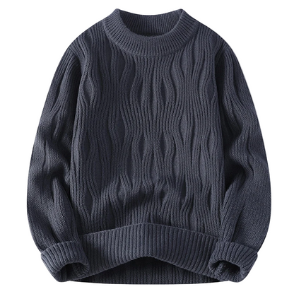 WaveKnit | Heren chunky trui met golvend ribpatroon