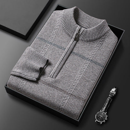 SwiftKnit | Lichtgewicht gebreide pullover met quarter-zip