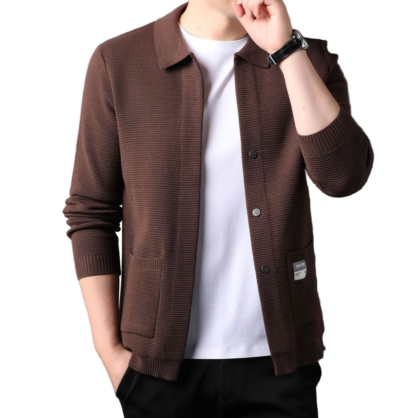 Tailored Cardigan | Clean button-up vest met structuur