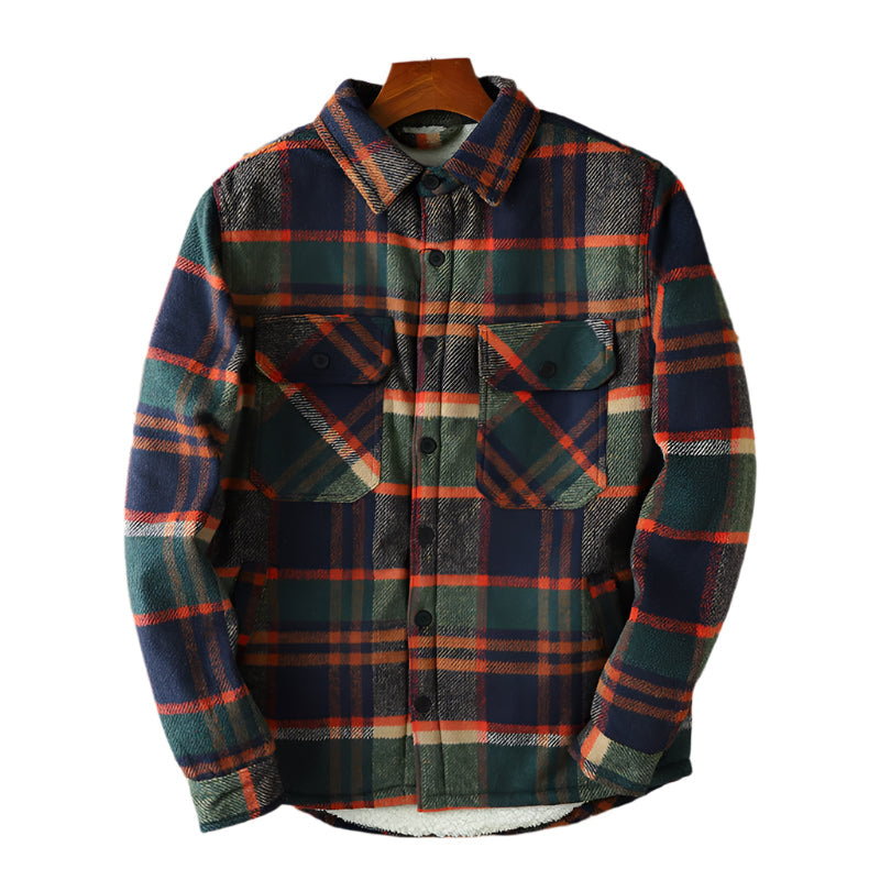 Everwood Sherpa | Geruit flanneljack met warme sherpa‑voering