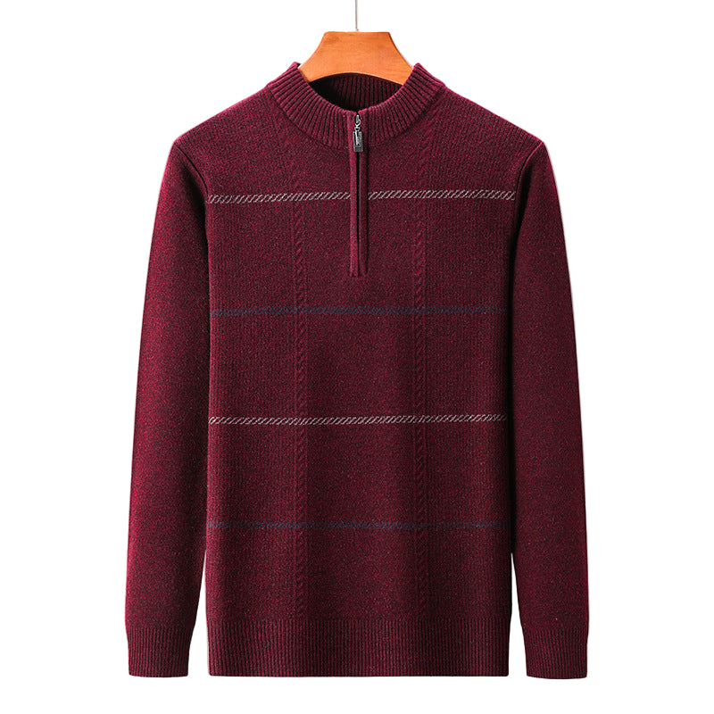 SwiftKnit | Lichtgewicht gebreide pullover met quarter-zip