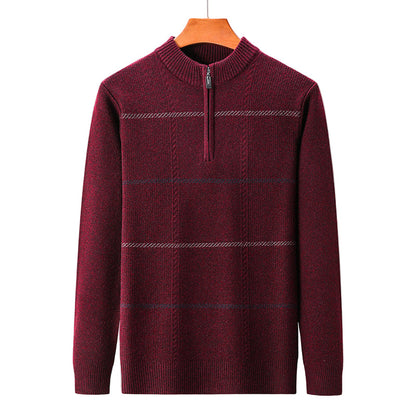 SwiftKnit | Lichtgewicht gebreide pullover met quarter-zip