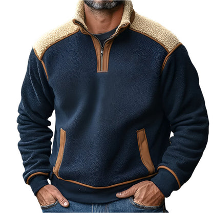 HighlandFleece | Sherpa fleece sweater met contrastdetails