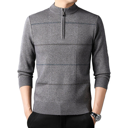 SwiftKnit | Lichtgewicht gebreide pullover met quarter-zip