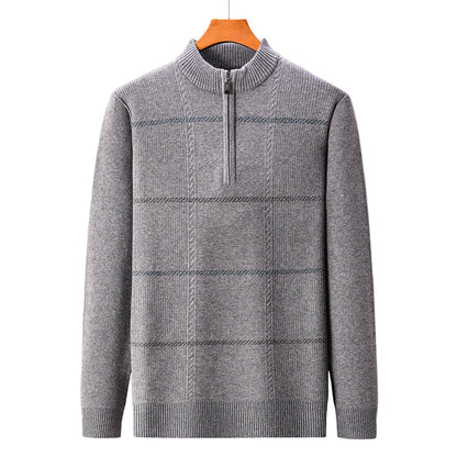 SwiftKnit | Lichtgewicht gebreide pullover met quarter-zip