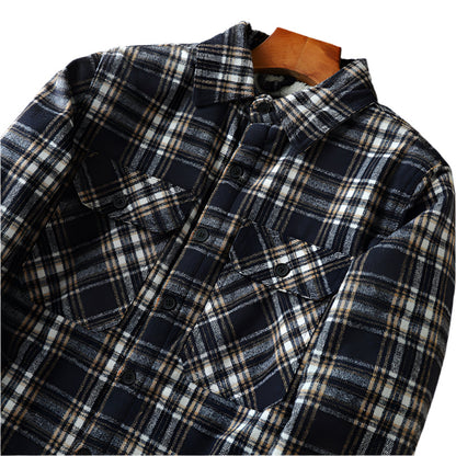 Everwood Sherpa | Geruit flanneljack met warme sherpa‑voering