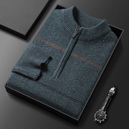 SwiftKnit | Lichtgewicht gebreide pullover met quarter-zip