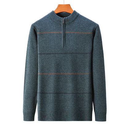 SwiftKnit | Lichtgewicht gebreide pullover met quarter-zip