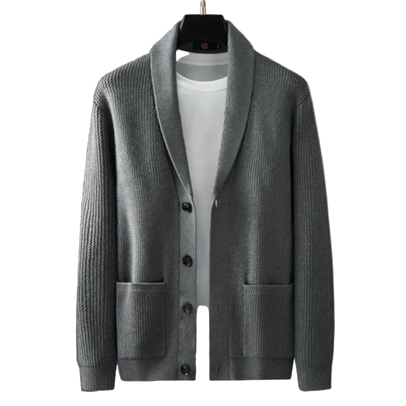 Lunaro Cardigan | Stijlvolle heren vest met sjaalkraag