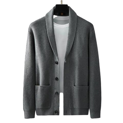 Lunaro Cardigan | Stijlvolle heren vest met sjaalkraag