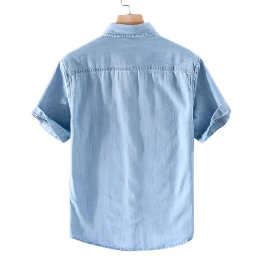 Ole | Denim shirt met een stoer randje