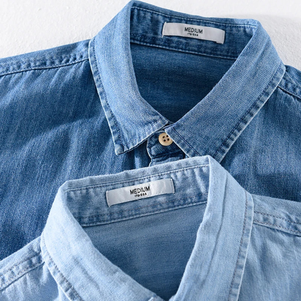 Ole | Denim shirt met een stoer randje