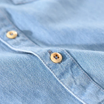 Ole | Denim shirt met een stoer randje