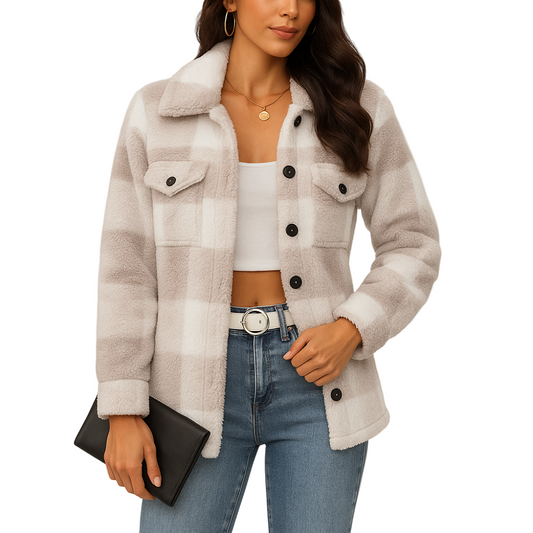 Paula | Dames pluche fleece winterjas