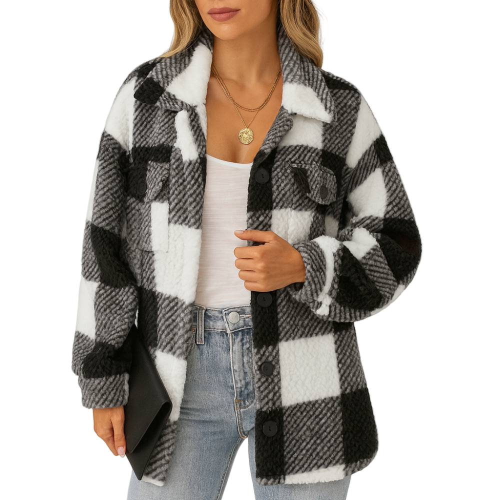 Paula | Dames pluche fleece winterjas