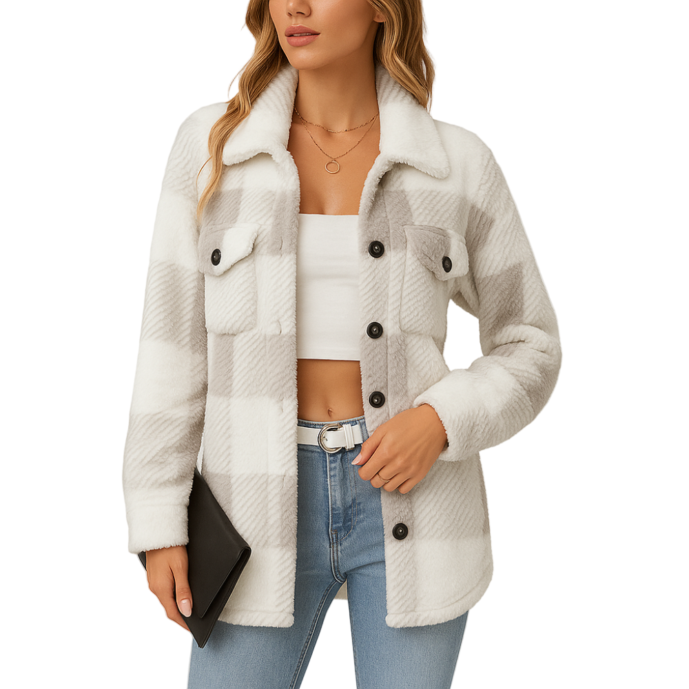 Paula | Dames pluche fleece winterjas