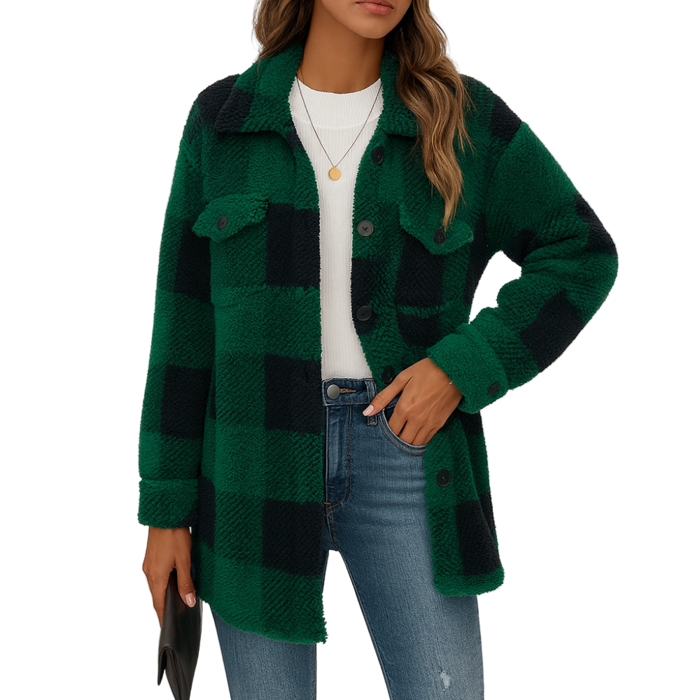 Paula | Dames pluche fleece winterjas