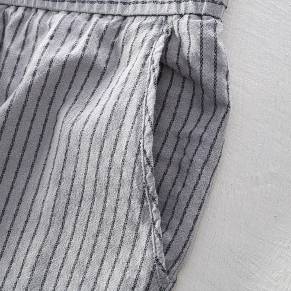 PinLuxe | Katoenen broek met krijtstreep
