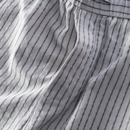 PinLuxe | Katoenen broek met krijtstreep
