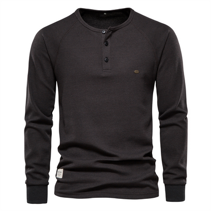 Hyro | Heren waffle knit met lange mouwen