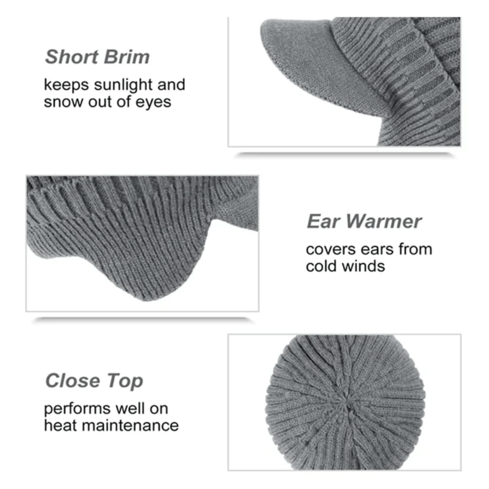 Rib Cap | Unisex gebreide muts met warme oorbescherming